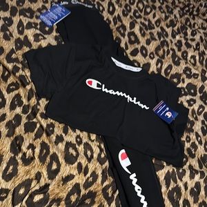 Brand new Champion set Large leggings with shirt